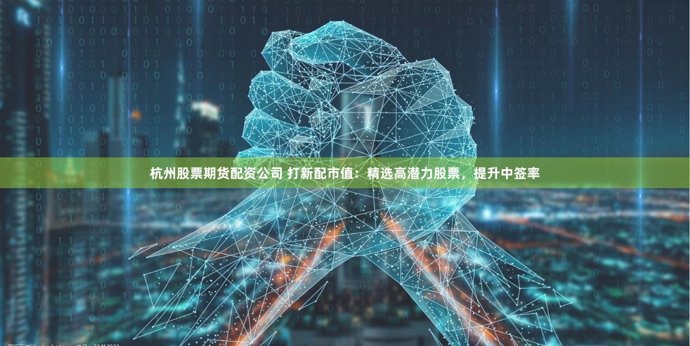 杭州股票期货配资公司 打新配市值：精选高潜力股票，提升中签率